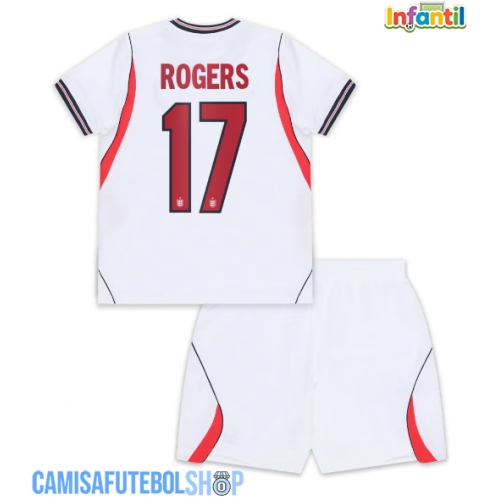 Camisa de time de futebol Inglaterra Morgan Rogers #17 Replicas 1º Equipamento Infantil Mundo 2026 Manga Curta (+ Calças curtas)